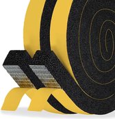 Zacht Rubberen Afdichtingsstrip - Tochtstrip - 2 Rol - Pakking Geluidsisolatie Zelfklevende Tape - 25mm x 10mm x 2M - Tochtstopper - Tochtband - Tochtrol - Deur/Raam/Kast - Voor Deur Raam Airconditioner Weerstrippen Geluidsisolatie - Hoogwaardig Foam