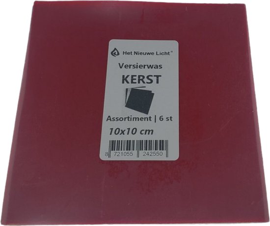 Het Nieuwe Licht® - Versierwas - wasfolie - KERST - 10x10cm
