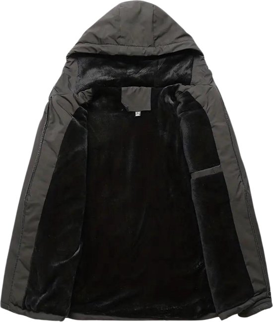 Bovista Winter Jacket - Veste Polaire Homme - Hiver - Adulte - Élégant - Avec Capuche - Zwart - L