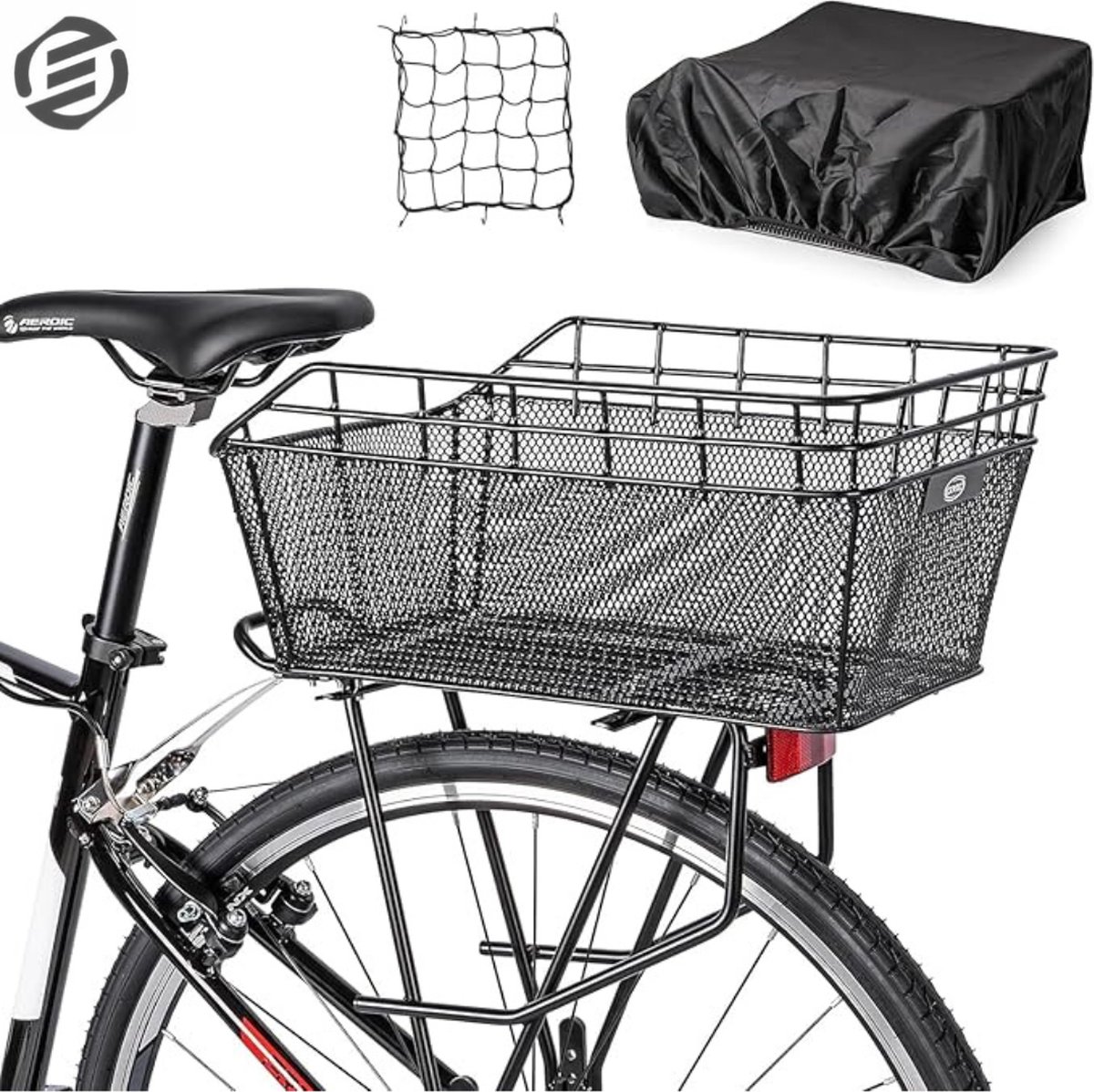 Equivera Fietsbak - Fietsmand - Fietskrat - Fiets Mand - Fietsmanden - Fiets Bak - Fiets Krat