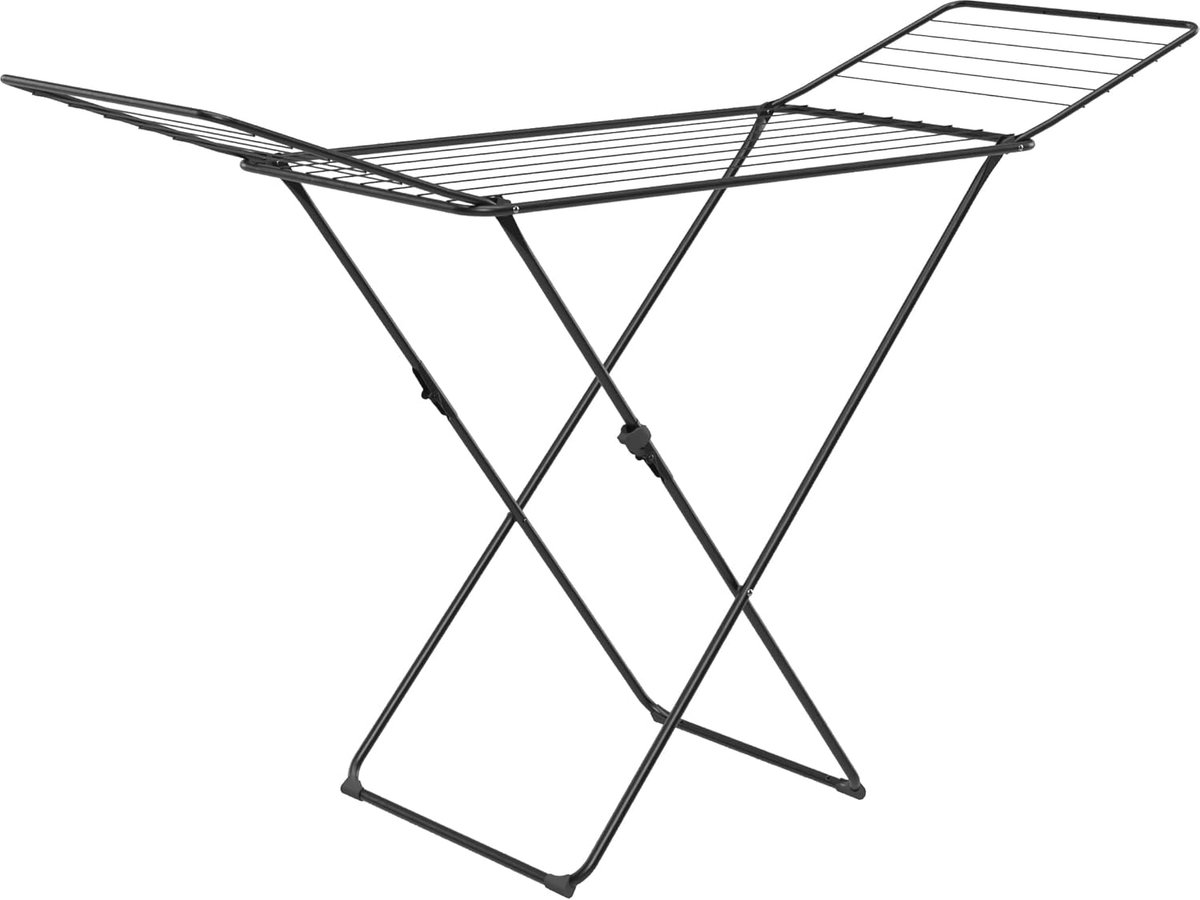 Goedkoopste Inklapbaar Droogrek van Staal - 180 x 55 x 93 cm, Antislip en Mobiel