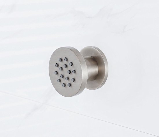 Douche latérale Fortifura Calvi - 5cm - ronde - PVD - Inox brossé PVD (inox)