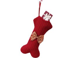 Nina's Giftshop® Rode Kerstsok Hondenbot - Kerstsok voor Hond & Kat - Kerstdecoratie - Huisdier Cadeau