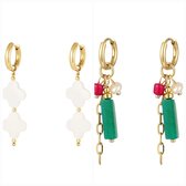 Yehwang |2 pièces "Ear Party Lucky" | acier inoxydable
