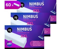 NIMBUS Magic Floorwipes Refill XXL (60x) - Droge Vloerdoekjes 46cm x 27cm - Geschikt voor Swiffer NIMBUS Magic Floorwipes Refill XXL (60x) - Droge Vloerdoekjes 46cm x 27cm - Geschikt voor Swiffer