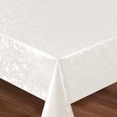 Nappe Ronde Florale Wit Ø138cm - Nappe Lavable - Plastique