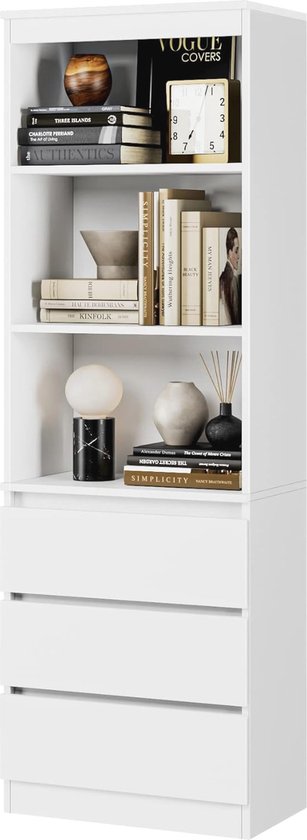 Furndea Morada boekenkast industrieel - 160x45x200 cm | Leen Bakker