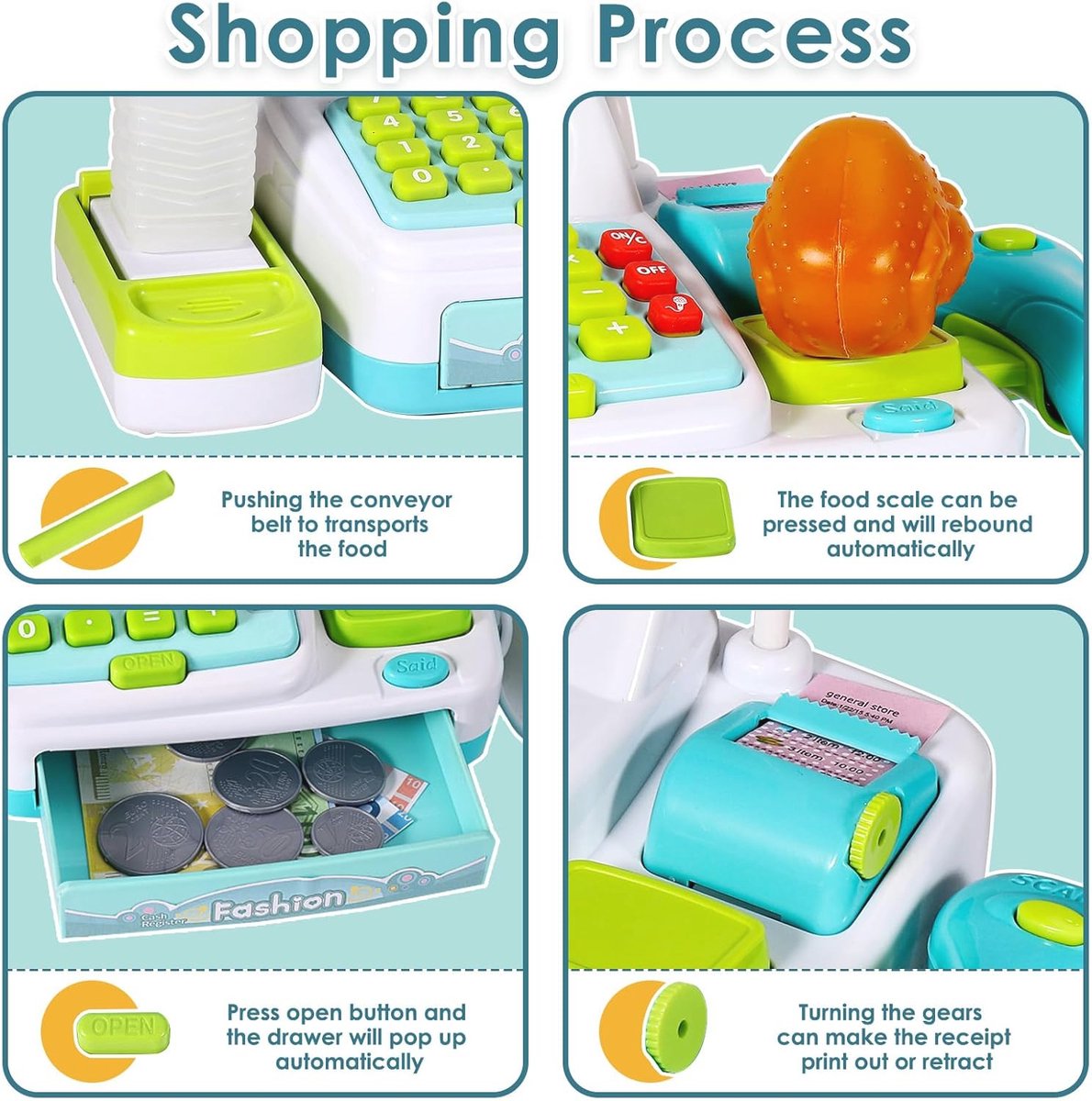 Speelgoedkist massage gun met Geluids- en Lichtscanners - afbeelding 3