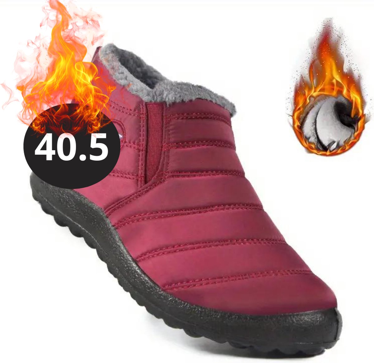 Bovista Snowboots Sneeuwschoenen Sneeuwboots Dames Wintersport Ski Skischoenen – 40.5 Laag Rood