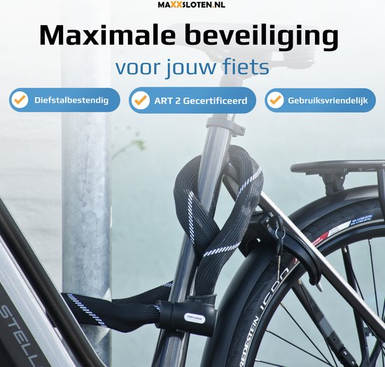 Top-Lock ART 2 fietsslot - ketting van gehard staal - 90 cm - voor elektrische fiets