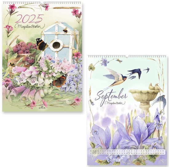 Foto: Hallmark marjolein bastin maandkalender 2025 xl natuur spiraal 40x55cm