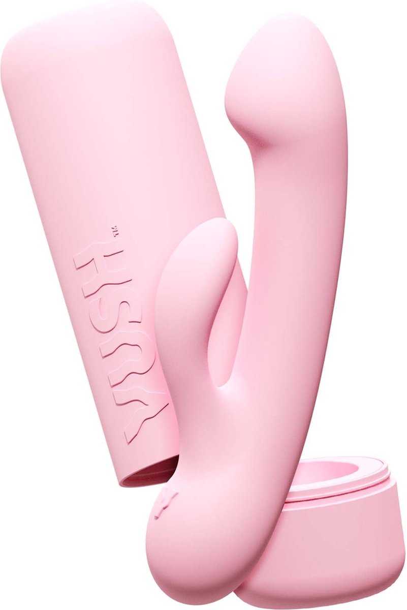 Vush - Pop Glow - Dubbele Stimulatie Rabbit Vibrator - Met Opbergkoker - Lichtroze
