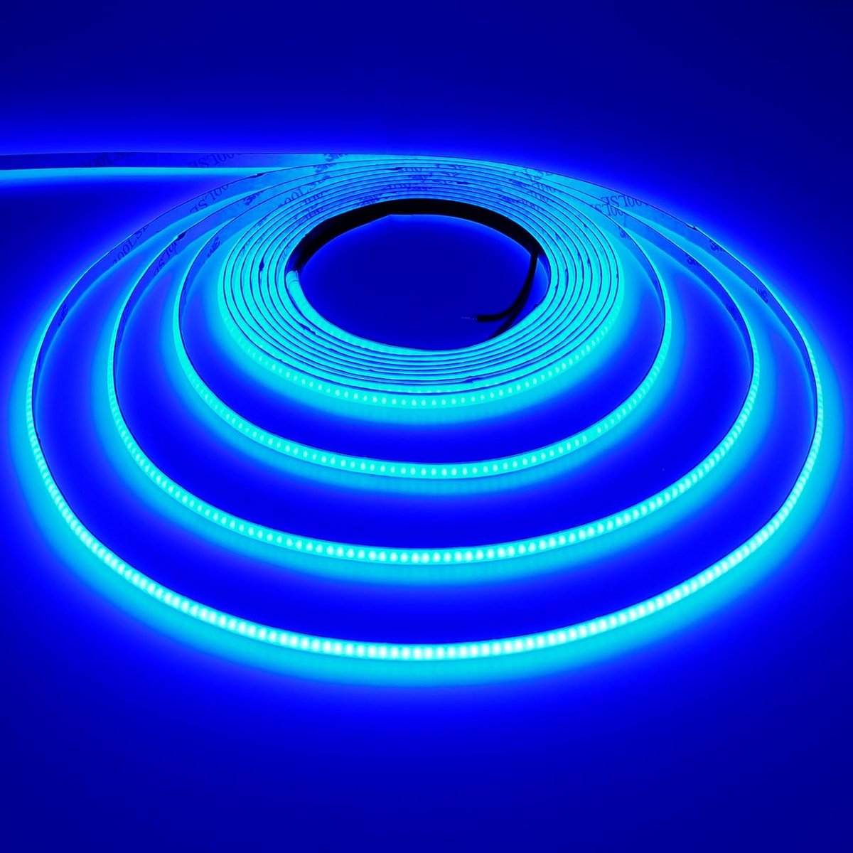 LED Strip 12 V 5 m Blauw Ultradun 3 mm Breed Zelfklevend 384 LEDs/m CRI>90 Niet-Waterdicht Flexibel Inkortbaar voor Binnengebruik Keuken Thuis Decoratie DIY