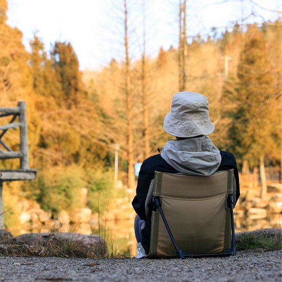 Strandmat - Opvouwbaar Strandstoel - Kampeerstoel - Strandmat met Rugleuning - Campingstoel buiten - Inklapbare strandmat - Lichtgewicht - Ligbed Draagbaar - Groen - Met opbergtas - Zacht Spons vulling Kussen van LUXURYBAER — afbeelding 2