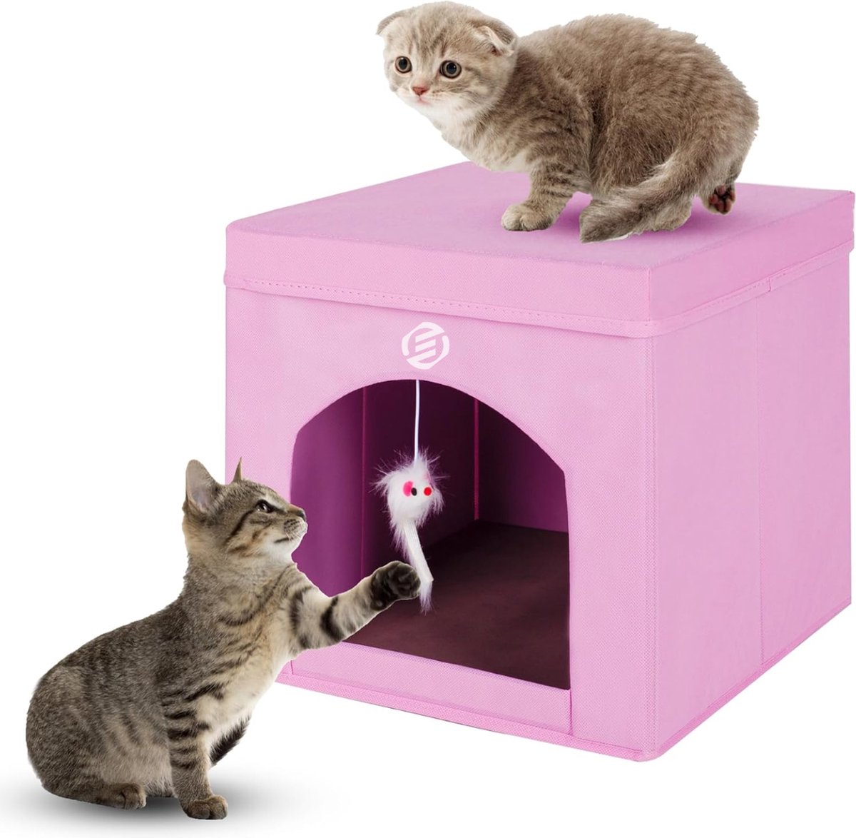 Equivera Kattenhuis Voor Buiten - Kattenhuis Buiten - Kattenhok - Kattenhuisje - Kattenvilla - Kattenhok Buiten