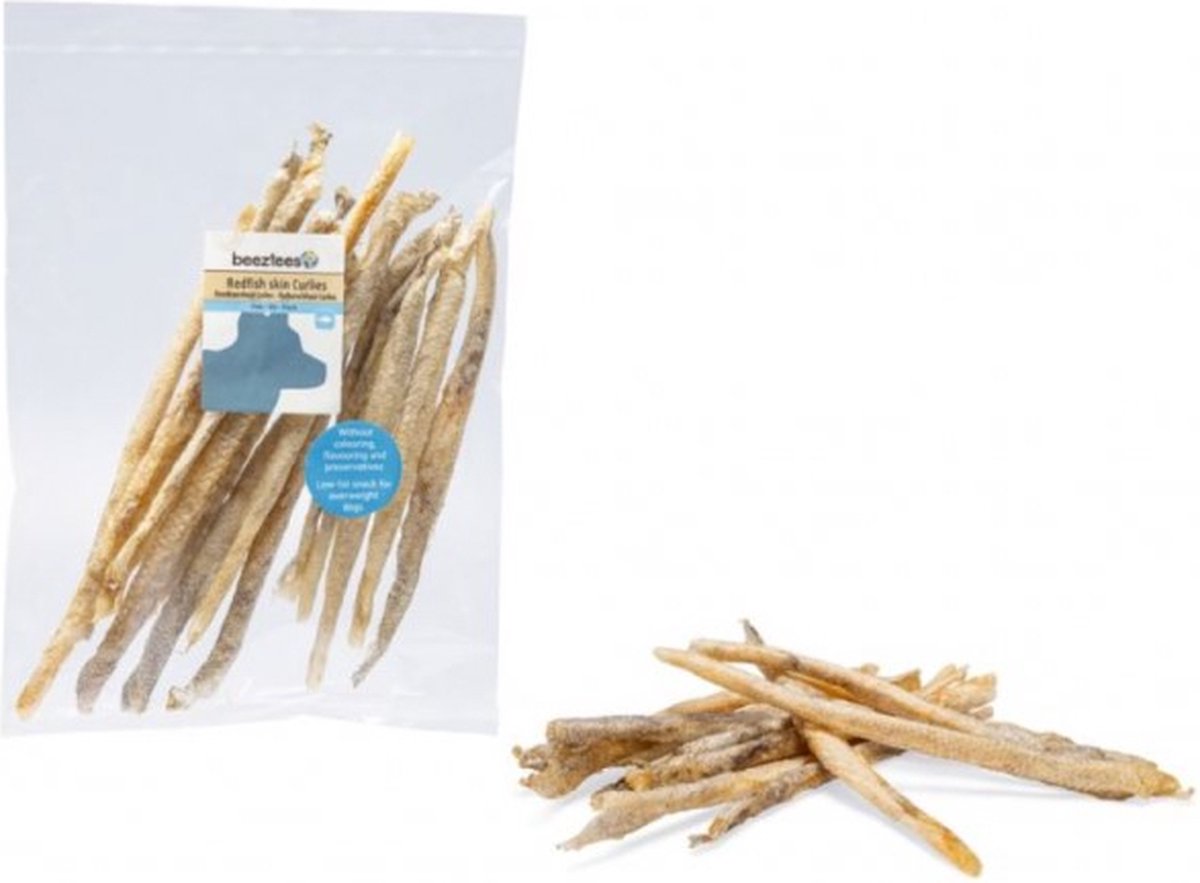 BEEZTEES HONDENSNACK ROODBAARS CURLIES 100 GR -ZONDER KLEURSTOFFEN- ZONDER BEWAARMIDDELEN - ZONDER SMAAKSTOFFEN - KORTOM GEZOND-PUUR EN LEKKER
