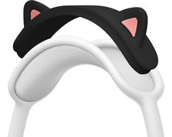 kwmobile kattenoortjes koptelefoon decoratie geschikt voor Apple AirPods Max headset - Gaming accessoires - Silicone in zwart / roze