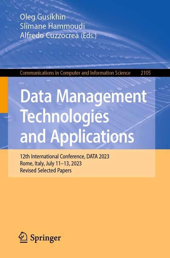 Springer Nature Proceedings Computer Science - Data Manageme ... - cover