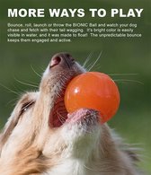 BIONIC Ball - Onverwoestbare Hondenbal voor Sterke Kauwers - Vulbaar & Drijvend - Maat L 8cm - Oranje