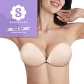 Plak BH - Shapetape - Plak bh Push up - Zelfklevende BH - Beige - Bandeau BH - Strapless bh - Bh Accessoires - Nipple covers - Tepelplakkers - Bh zonder bandjes - BH voor open rug - BH zonder achterkant