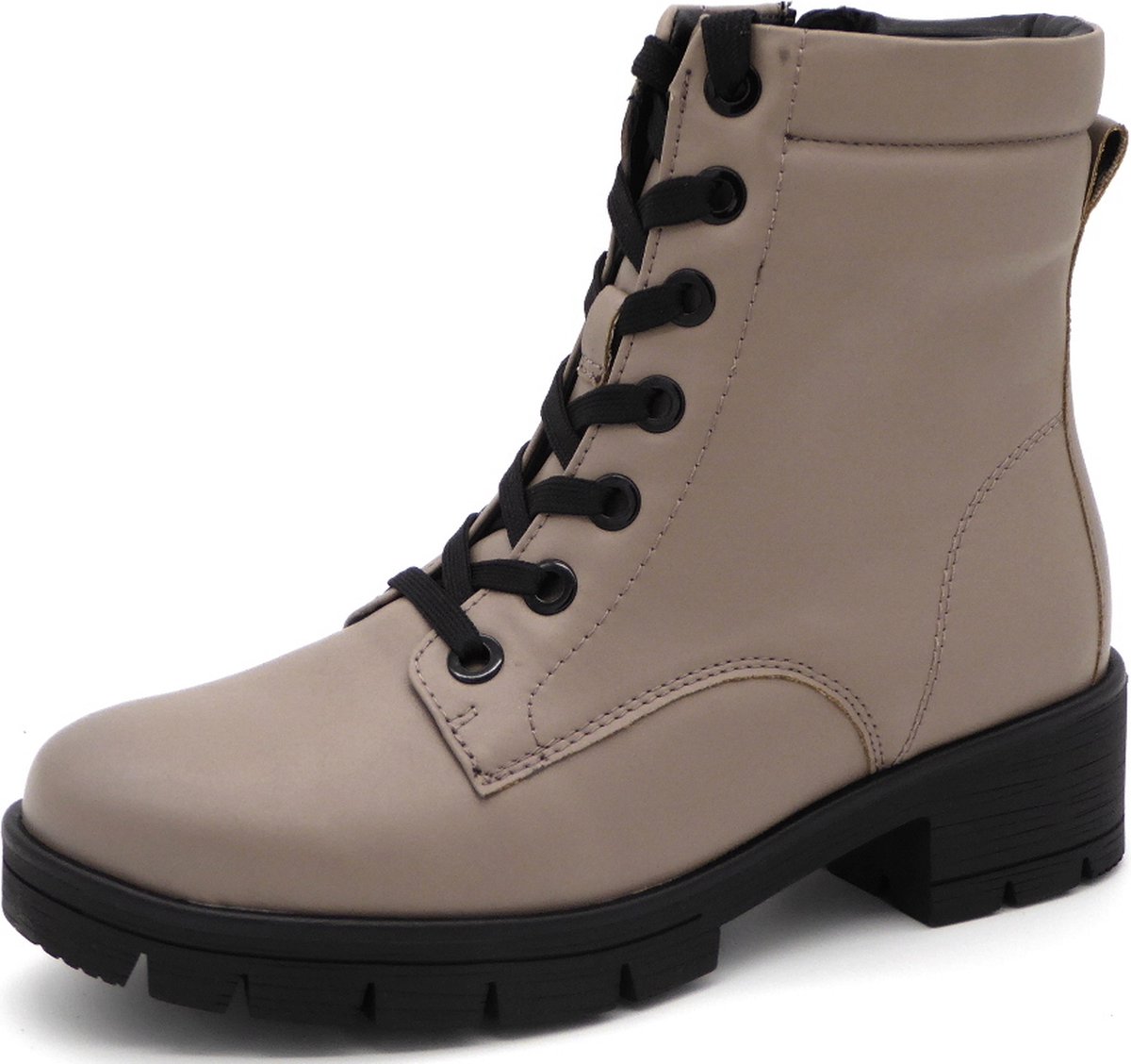 Jana Dames Veterboot - 25263-309 Taupe - Wijdte H - Maat 39