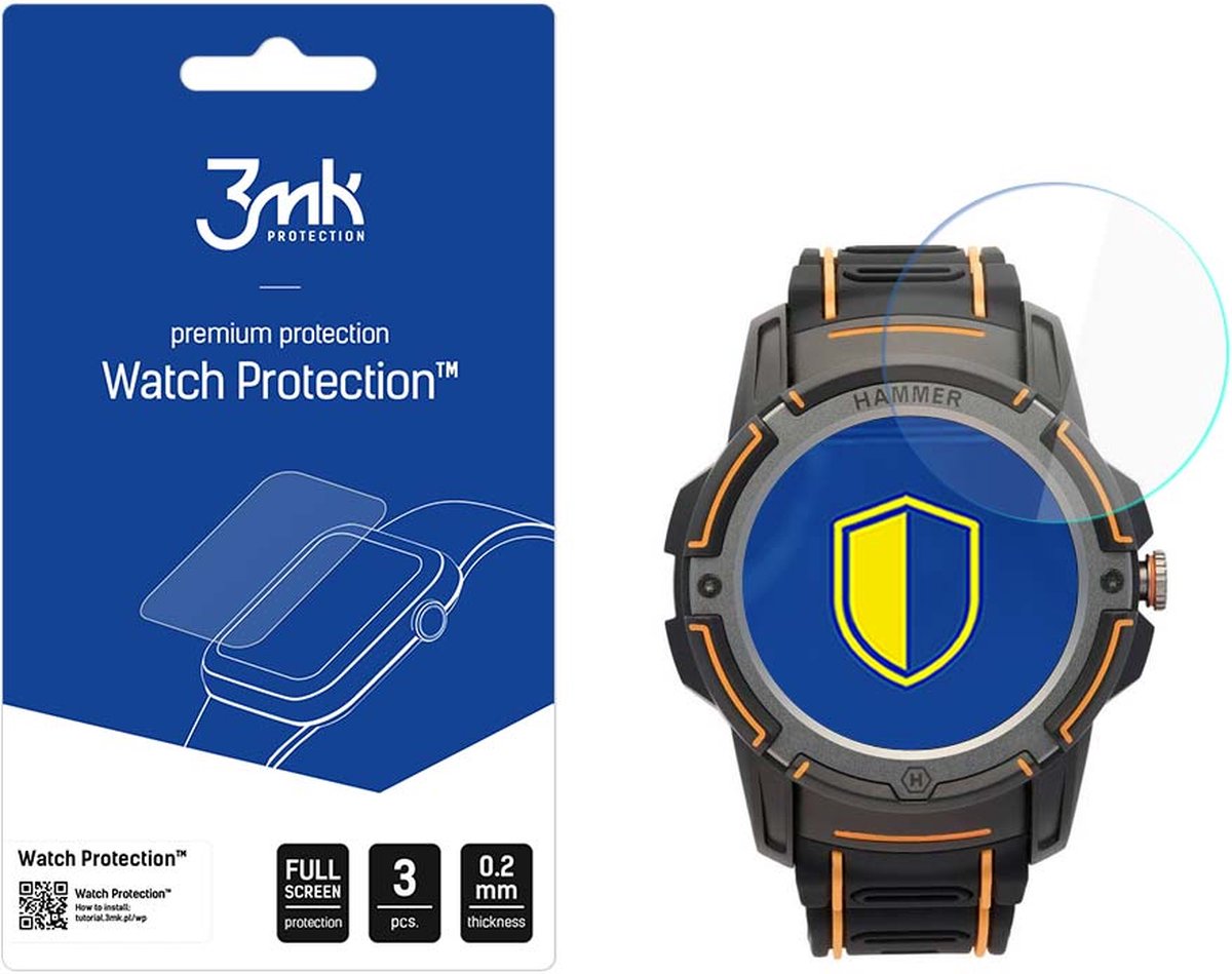 Hammer Watch Plus - 3mk Watch Protection v. FlexibleGlass Lite