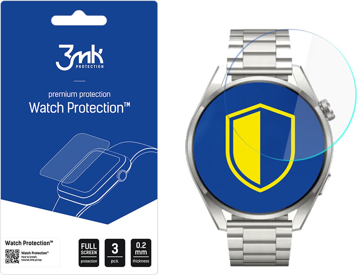 Huawei Watch 3 Pro ELite - 3mk Watch Protection v. FlexibleGlass Lite