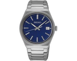 Seiko SUR555P1 Heren Horloge Zilver/Blauw