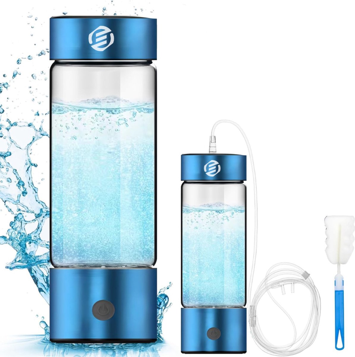 Equivera Hydrogen Waterfles - Hydrogen Generator - Hydrogeen Water - H2 + Hydrogeen - Draagbare Drinkfles - Gezondheid - Incl. E-Book
