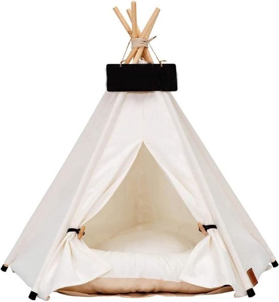 Kattentent - Huisdier tent - Dierenhuis - Kattenhol - Kattenhuis - Kattenmand - Dierentent - Katten Tipi Tent - Voor Binnen –50 x 40 x 60 cm van Guus & Guusje — afbeelding 5