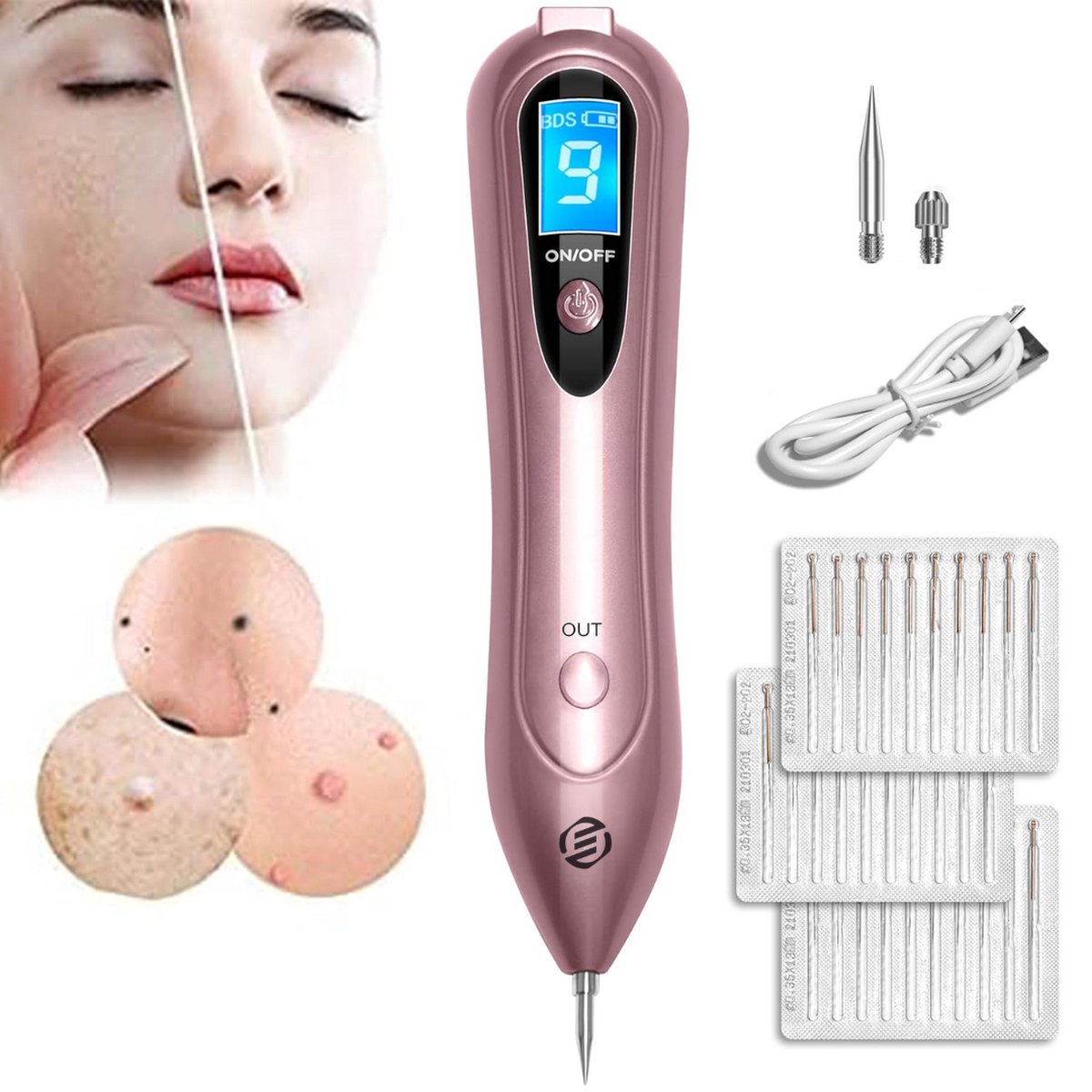 Equivera Laser Plasma Pen - Huidverzorging - Gezicht - Huid - Donkere Vlekken - Sproeten - Pigmentvlekken - Wratten - Tattoo - Moedervlekken - Verwijderaar - Schoonheid - Huidverjonging