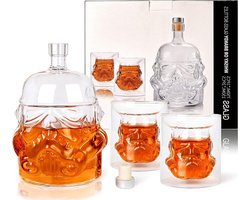 Whiskey Karaf Whiskyfles met 2 glazen 750 ml - cadeaus voor mannen - Bourbon Single malt Jameson - Iers wijn Scotch Brandy - flesset Image