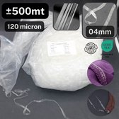 1 SAC DE RUBAN ÉLASTIQUE / RUBAN D'ÉPAULE, Contenu Environ 500 Mètres, Largeur 4MM, Épaisseur 120 Microns, Couleur TRANSPARENTE