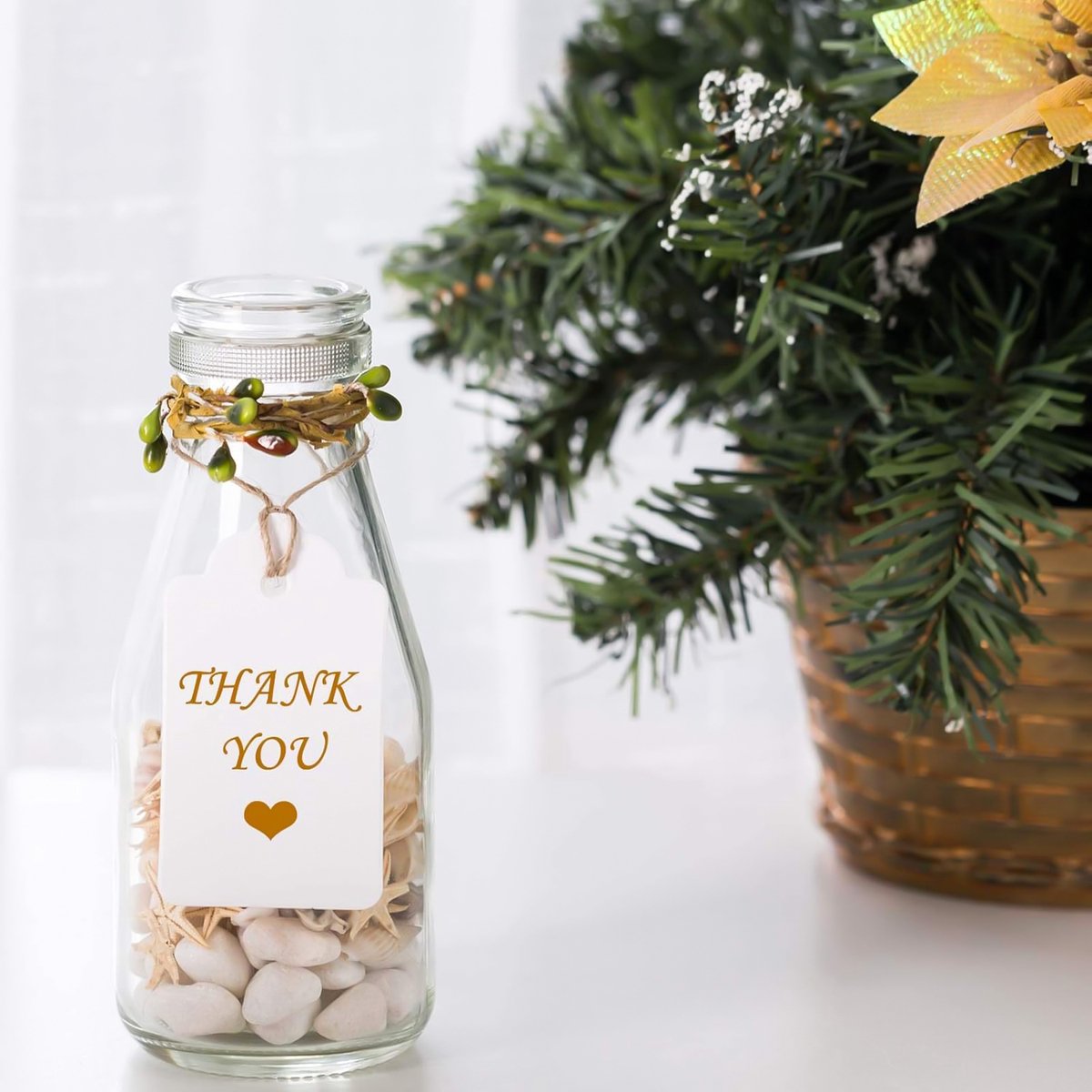 150x Stuks Kraft Karton Labels met 20m Jute Touw - Hart Kartonnen Cadeaulabels met Gaatje en Koord - Witte Etiketten - Kraftpapier Naamkaartjes - Blanco Prijskaartjes\Prijslabels met Koortje - 7x4cm — cadeau in Boeken - foto 5