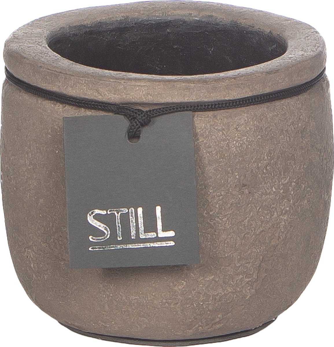 STILL - Planter Pot - Lijn - Dark - Bruin - 14 x 12 cm