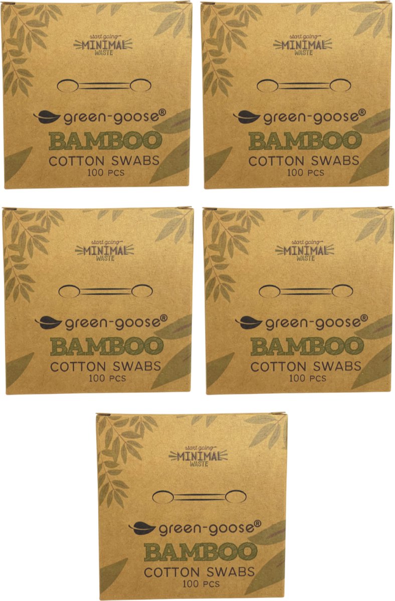 Goedkoopste Merkloos Bamboe Wattenstaafjes - 7.5 cm - in Plastic Doos - 500 stuks