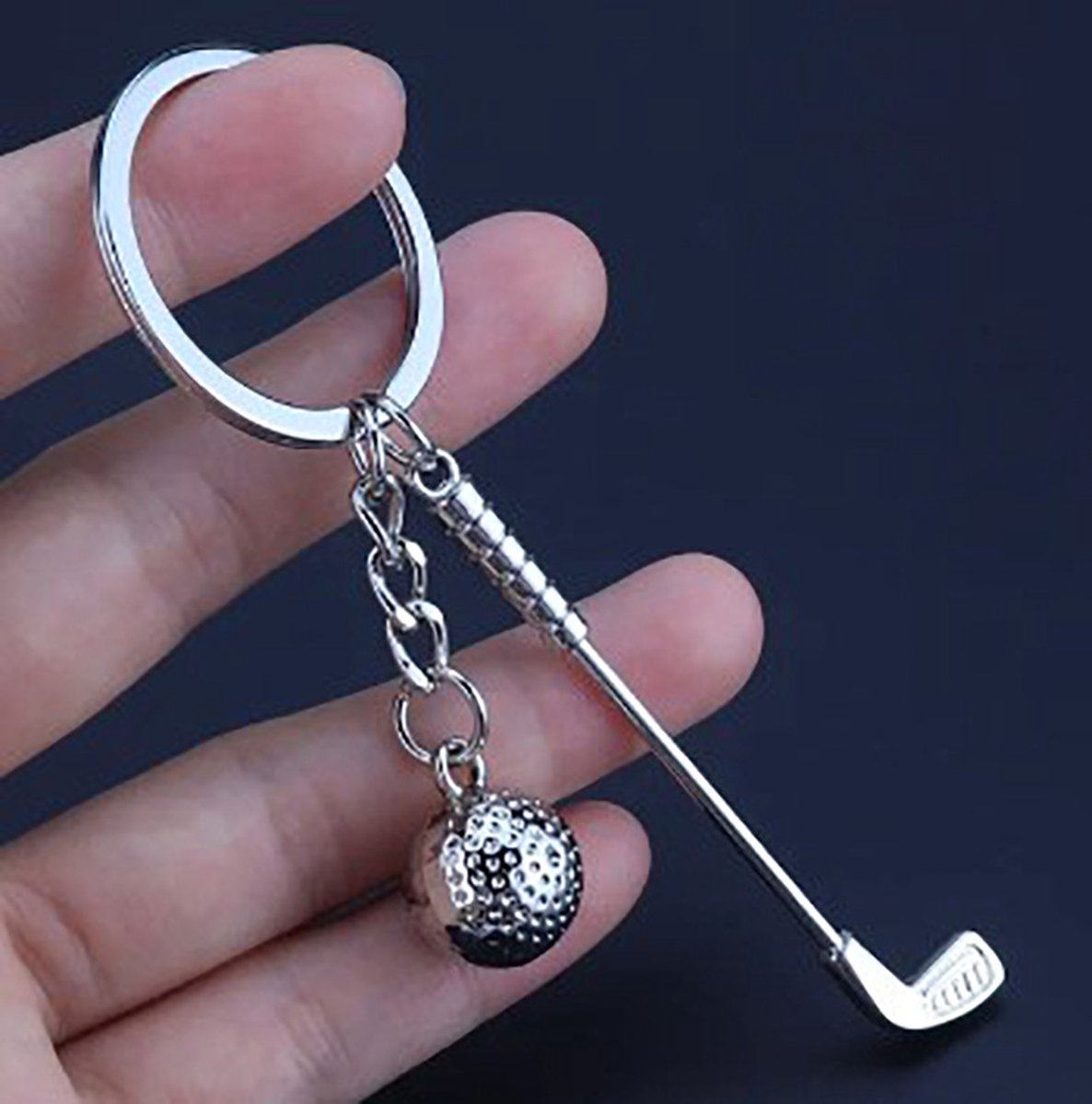 Actie4you® - Sport Sleutelhanger – Zilverkleurig – Sportsieraad – Sleutelhanger – Golf