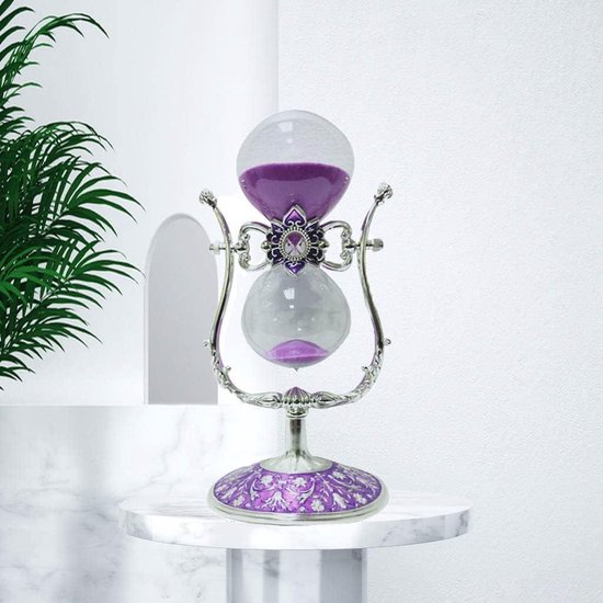 Grote zandloper, zandlopertimer 60 minuten, vintage houten zandlopertimer, moderne decoratie voor huis, keuken, kantoor (zwart Grote zandloper, zandlopertimer 60 minuten, vintage houten zandlopertimer, moderne decoratie voor huis, keuken, kantoor (zwart