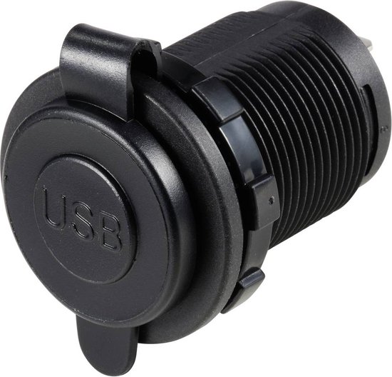 TRU COMPONENTS TC-12114140 USB-A + USB-C inbouwbus verlicht, blauwe LED ...