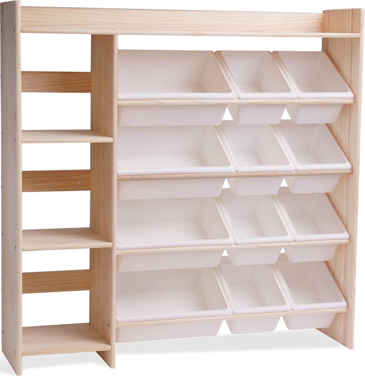 FOREHILL Boekenkast voor kinderen, wandrek met 4 planken, kinderplank voor boeken, speelgoed, hangende plank, decoratieve plank voor kinderkamer, leeshoek, houten opbergplank LGBT: 111 x 58 x 12 cm FOREHILL Boekenkast voor kinderen, wandrek met 4 planken, kinderplank voor boeken, speelgoed, hangende plank, decoratieve plank voor kinderkamer, leeshoek, houten opbergplank LGBT: 111 x 58 x 12 cm