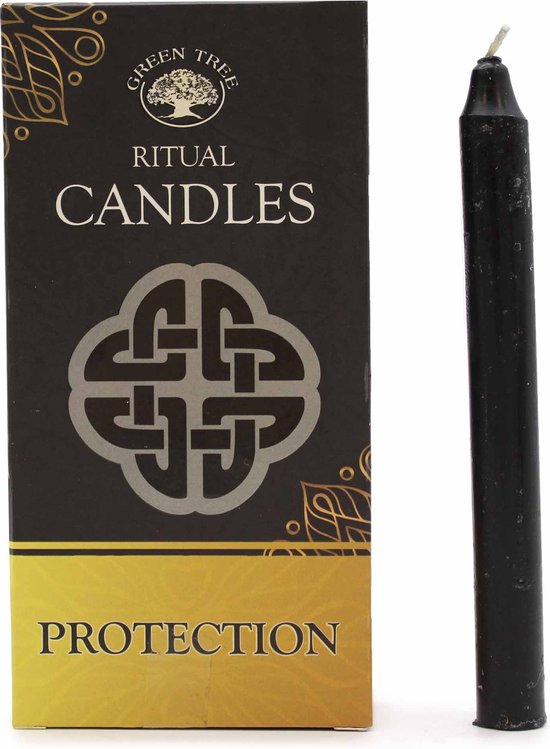 Rituele kaarsen - Bescherming - Ritual Candles - Protection - Magic Spell Kaarsen Zwart (10 stuks)