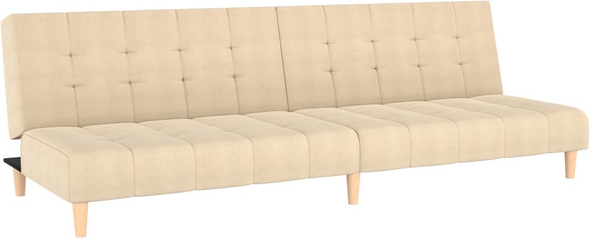 Slaapbank - Uitklapbaar - Slaapstoel - Logeerbed - Zetelbed - Slaapfauteuil - Vouwbed - 2 persoons - Zeer comfortabel - Creme