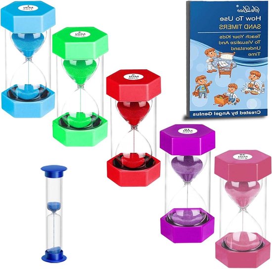 Lodunsyr Zandloper 45 Minuten Timer Zandloper voor Ornament Decoratie Xmas Nieuwjaar Verjaardag Thee Salontafel Boek Plank School Spel Houten Frame Zand Timer Blauw