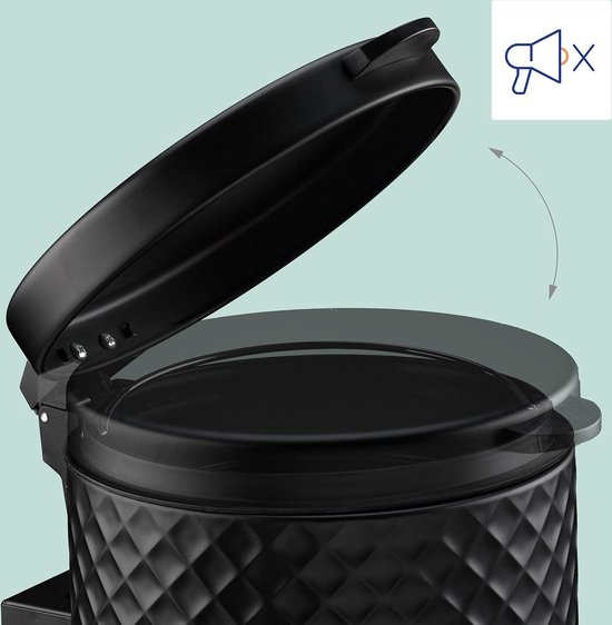 Brabantia NewIcon Pedaalemmer 5 Liter Mineral Powerful Blue Brabantia NewIcon Pedaalemmer 5 Liter Mineral Powerful Blue