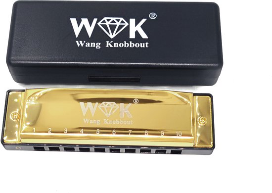 Foto: Wk mondharmonica s diatonisch instrument met 20 tonen harmonica c mondharmonica voor volwassenen en kinderen professionele studie standaardbereik c toon goud