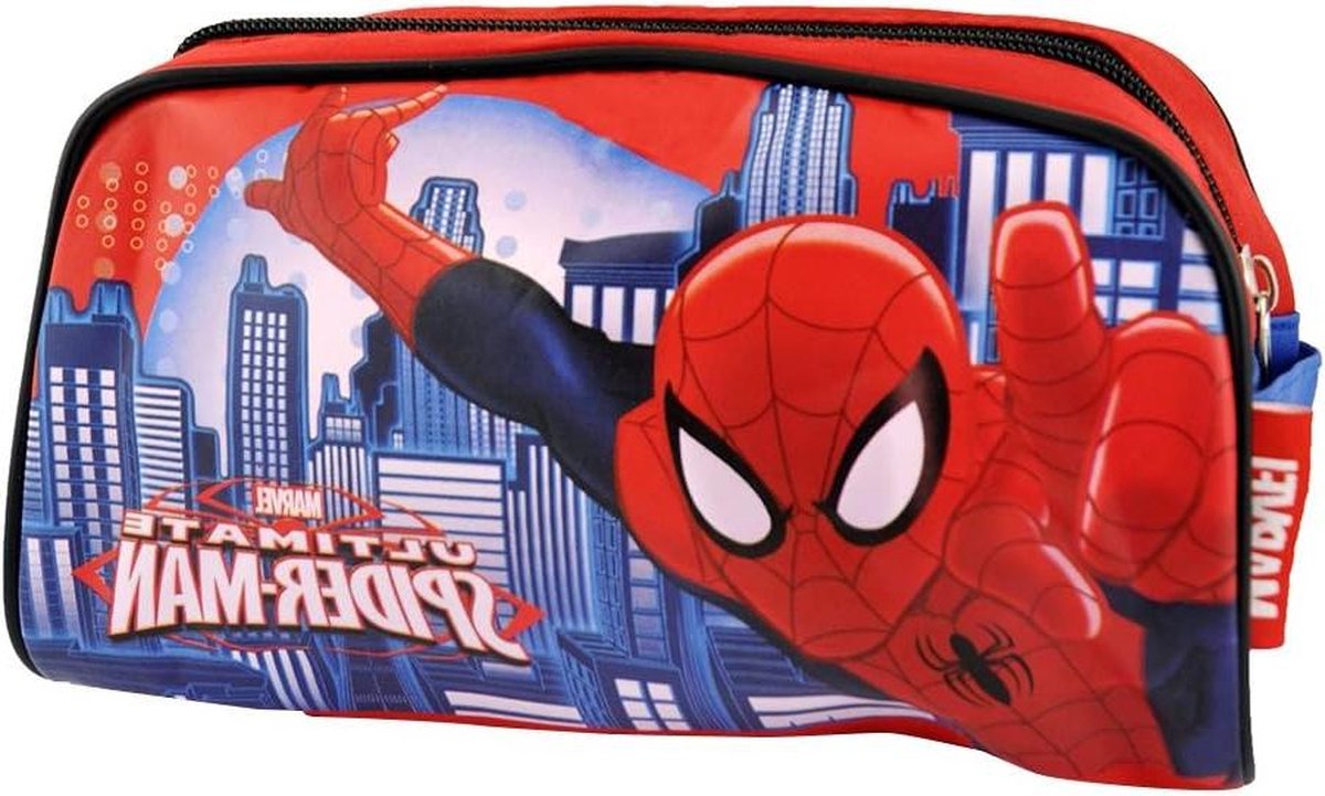 Spiderman Gift Set toilettas - rood en blauw - Marvel personage
