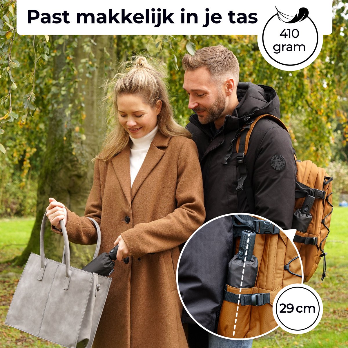 TUMELLA - Compacte Stormbestendige Reisparaplu - Automatisch Opvouwbaar - Lichtgewicht en Duurzaam — cadeau in Cadeau-ideeën - foto 4