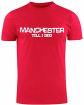 Manchester Till i Die Rood T-shirt