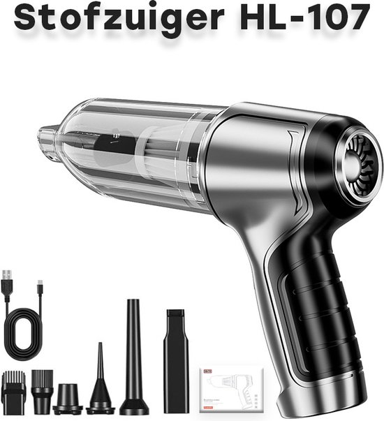 Fidelem® Oplaadbare Stofzuiger 12000Pa Grijs - Fidelem® - €45,95
