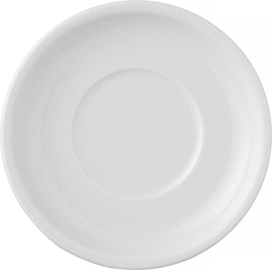 Plat Hendi pour bol à soupe - bords renforcés - porcelaine blanche - ⌀170 mm